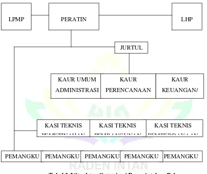Tabel 3.2 Struktur Organisasi Pemerintahan Pekon 