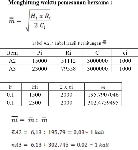 Tabel 4.2.7 Tabel Hasil Perhitungan 
