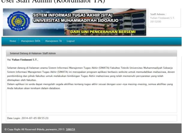 Gambar 4.1 Form Utama User Administrator 