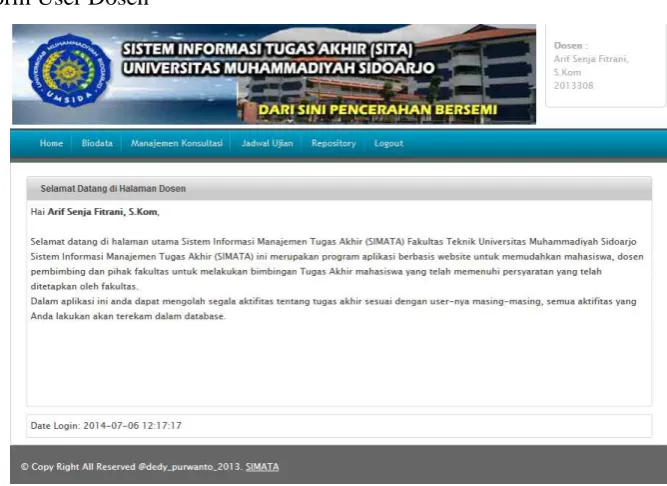 Gambar 4.4 Form Utama User Mahasiswa 