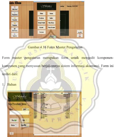 Gambar 4.16 Form Master Pengaturan 