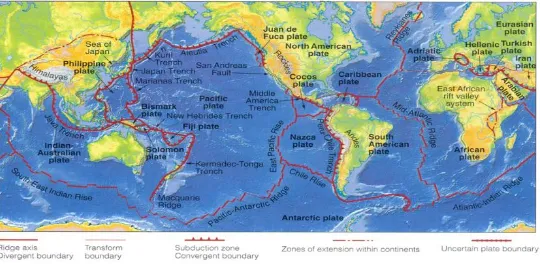 Gambar  3. Peta Tektonik Lempeng Global 