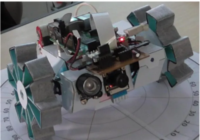 Gambar 1.  Prototipe robot dengan struktur origami yang digunakan     