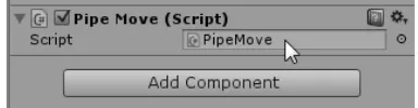 Gambar 4.18  Script PipeMove di dalam MonoDevelop 