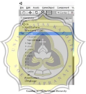 Gambar 4.7 Menu Utama Hierarchy 