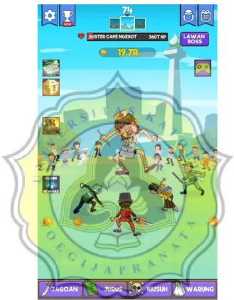 Gambar 4.2 Tap Koruptor Gameplay 