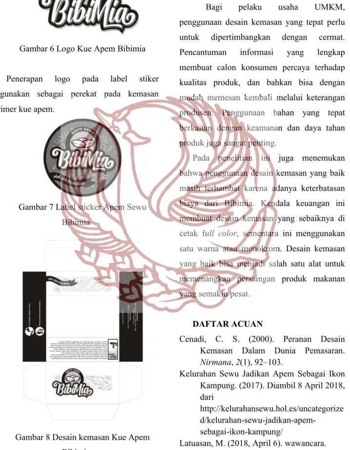 Gambar 6 Logo Kue Apem Bibimia 