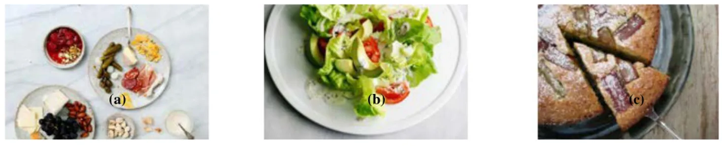 Gambar  1.2.  Fotografi  Bidang  Makanan  Karya  Fotografer,  Food  Stylish,  dan  Food  Blogger  Tara  O’Brady:  Makanan  Pagi  (a),  Salad  Sayuran (b) dan Cake (c)  (Sumber: Sevenpoons.net) 