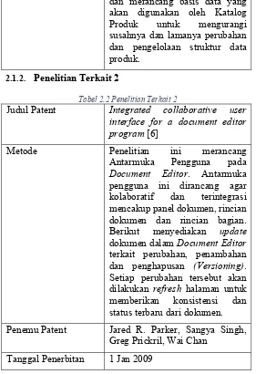 Tabel 2.2 Penelitian Terkait 2 