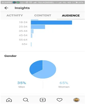 Gambar 3, data Statistik Insight Perbandingan Gender