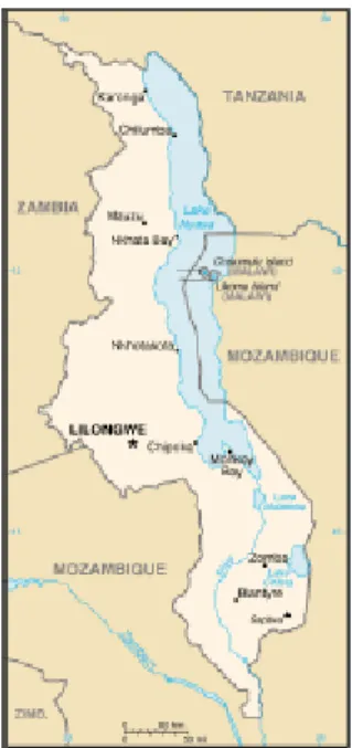 Figure 1: Map of Malawi (source: http://www.studentsoftheworld.info)