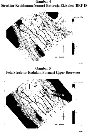 Gambar 4  Peta Struktur Kedalaman formasi Baturaja Ekivalen (BRF EQV) 