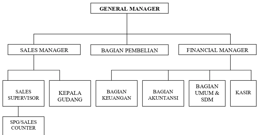 Gambar 2.1 : Struktur Organisasi Perusahaan. 