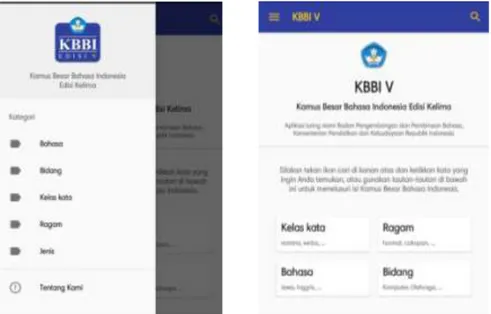 Gambar 3. Aplikasi KBBI daring  2)  Ejaan Bahasa Indonesia 