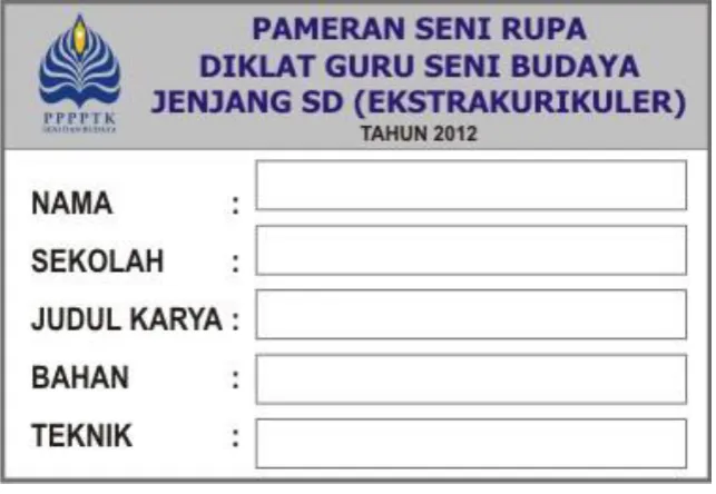 Gambar 30 Contoh label karya 