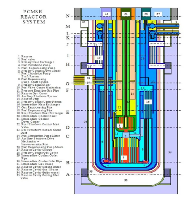 Gambar 1.      Rancangan Skematik Reaktor PCMSR [5] 