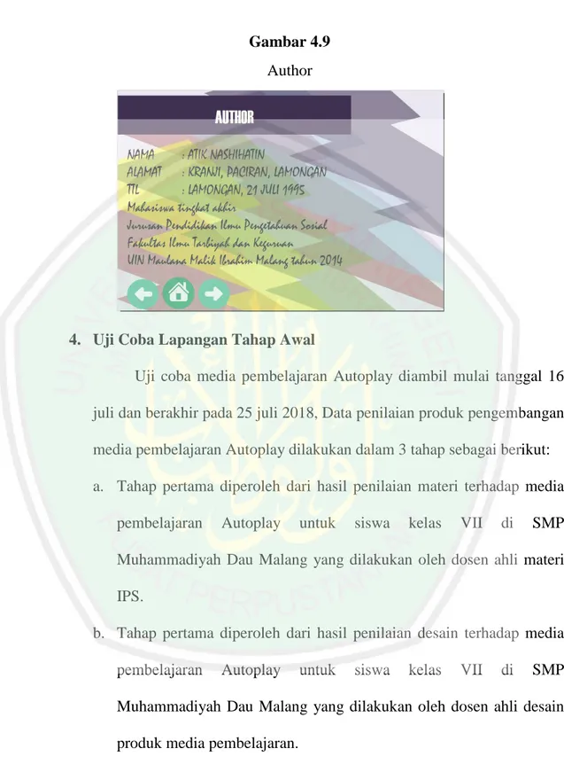 Gambar 4.9  Author 