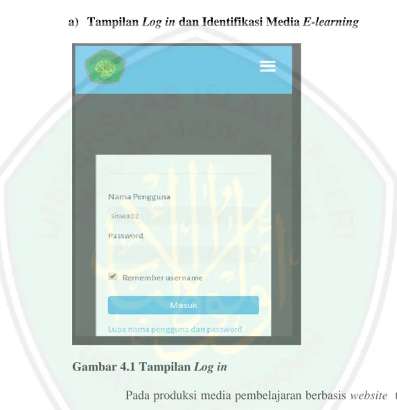 Gambar 4.1 Tampilan Log in 