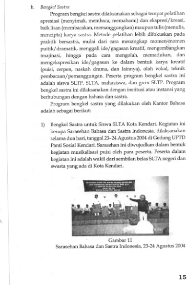 Gambar 11Sarasehan Bahasa dan Sastra Indonesia, 23-24 Agustus 2004