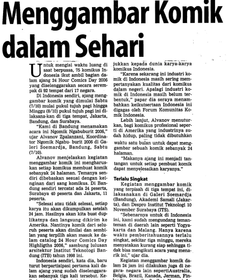 gambar komik yang dimulai Sabtu