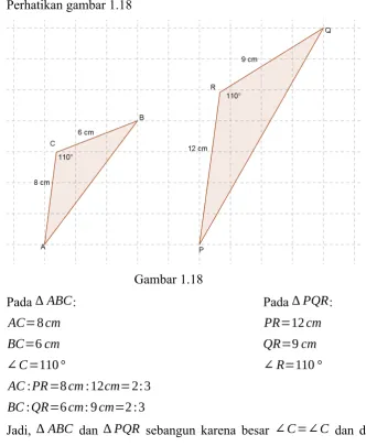 Pada Gambar 1.18∆ ABC: