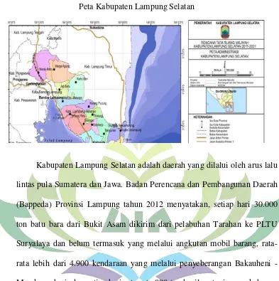 Gambar 1 Peta Kabupaten Lampung Selatan 