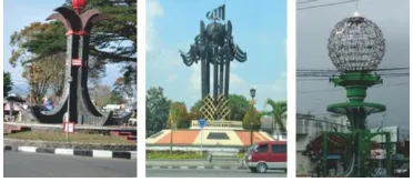 Gambar 13. Monumen Adipura di Kota Garut, Ciamis, dan Tasikmalaya 
