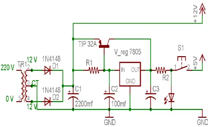 Gambar 3.3.  Rangkaian Power Supplay ( PSU ) 