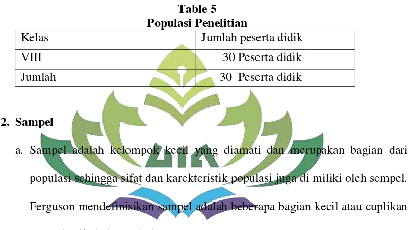Table 5 Populasi Penelitian 