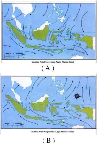 Gambar 2. 4 Kondisi Angin Perairan Utara Pulau Jawa 