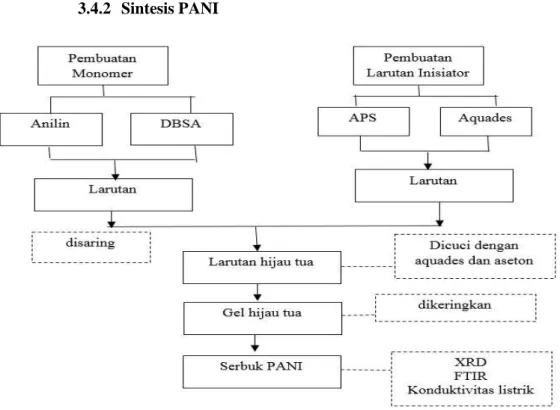 Gambar 3.3 Diagram alir sintesis PANI 