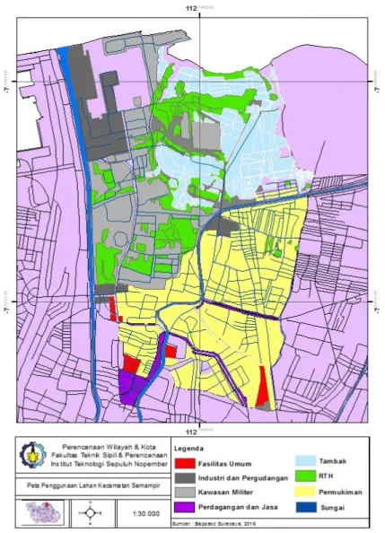 Gambar IV. 1 Peta Penggunaan Lahan di Kecamatan Semampir 