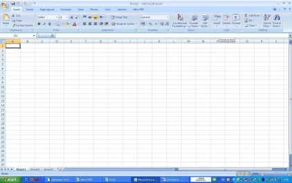 Gambar 5.2 Tampilan Lembar Kerja Microsoft Excel 2007  