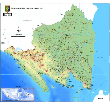 Gambar 1 Peta Provinsi LampungSumber : www.bappeda.lampungprov.go.id