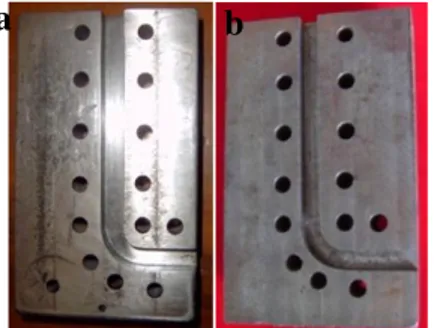Gambar 4. (a) Cetakan baja (b) Cetakan besi cor 