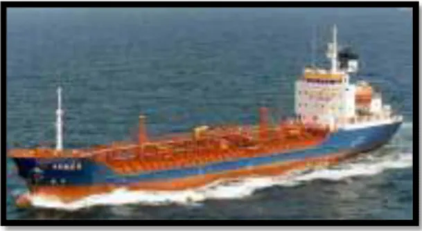 Gambar 4. 2 Kapal Tanker MDO 11.000 DWT  Tabel 4. 2 Spesifikasi Kapal Tanker MDO 11.000 DWT  Dead Weight Tonnage  11.000 DWT  Displacement Tonnage  15.812 ton 