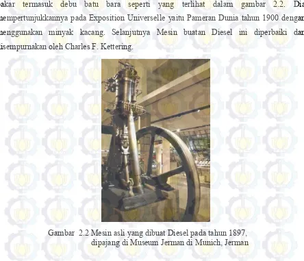 Gambar  2.2 Mesin asli yang dibuat Diesel pada tahun 1897,  