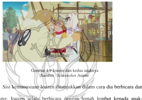Gambar 4.9 Iouzen dan kedua anaknya  Sumber : Screenshot Anime 