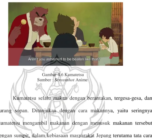 Gambar 4.6 Kumatetsu                                            Sumber : Screenshot Anime 
