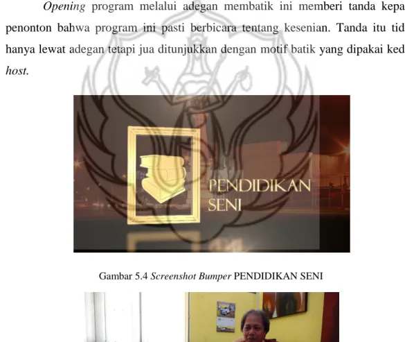 Gambar 5.4 Screenshot Bumper PENDIDIKAN SENI 