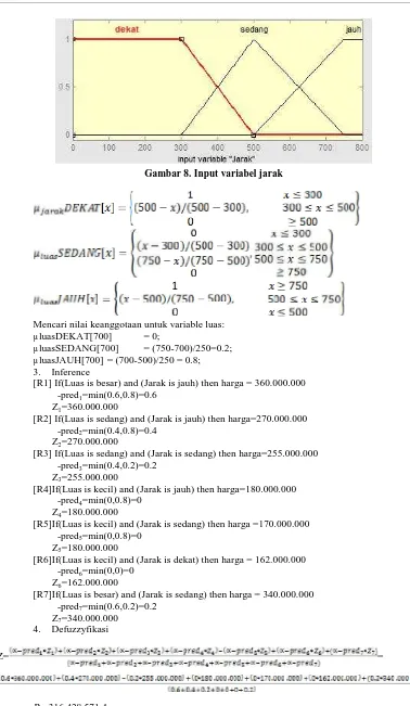 Gambar 8. Input variabel jarak