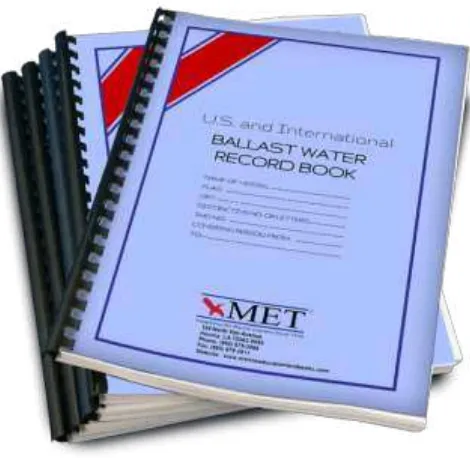 Gambar 2.3 Ballast Water Record Book (http://www.myvessellogs.com/ballastlogbook.htm) 
