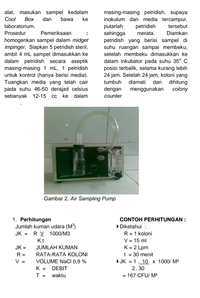 Gambar 2. Air Sampling Pump  
