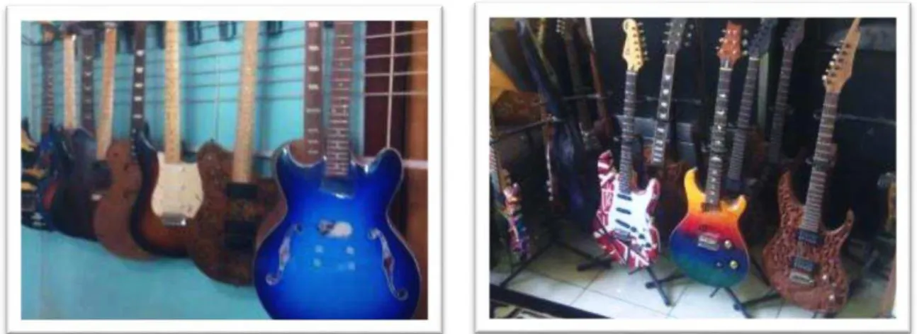 Gambar 5  Display Produk Gitar siap di Pasarkan  Gambar 6  Produk Gitar (Hasil Pengembangan) 