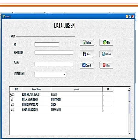 Gambar 3.  Tampilan Form Input Data Kriteria 