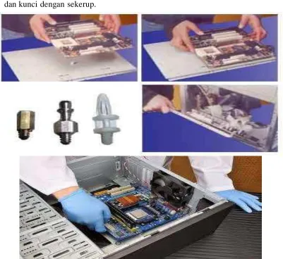Gambar 8. Memasang Motherboard pada Casing 