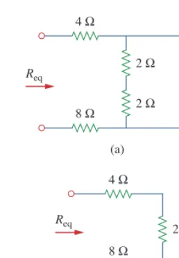 Figure 2.35Equivalent circuits for Example 2.9.