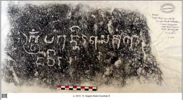Figure 2. EFEO estampage n. 2010 of the inscription of Kapalo Bukit Gombak II.