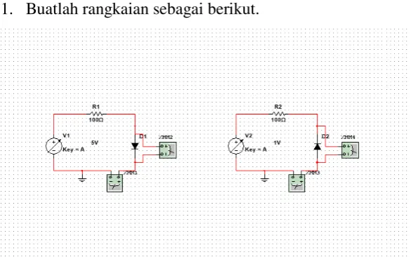 Gambar 1. Pengukuran Karakteristik Dioda 