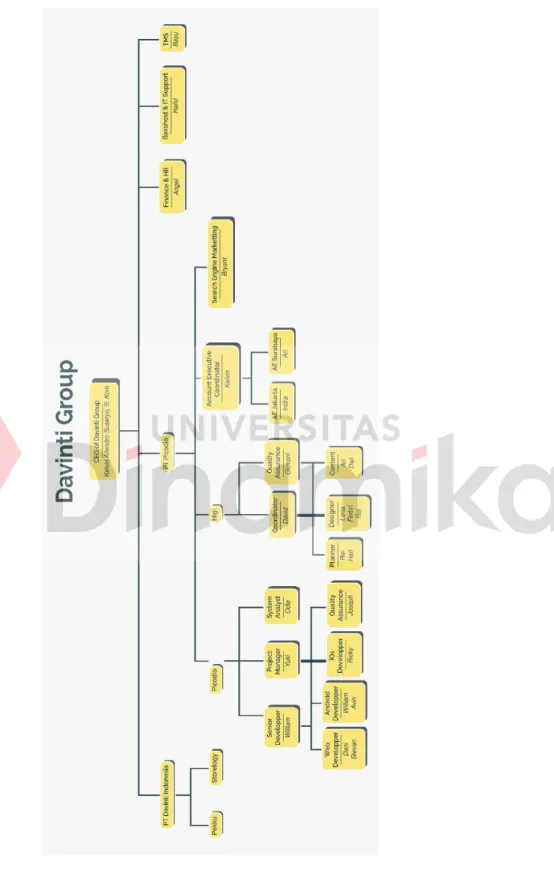 Gambar 2.3 Struktur Perusahaan Picodio   (Sumber : HRD PT Picodio, 2019) 